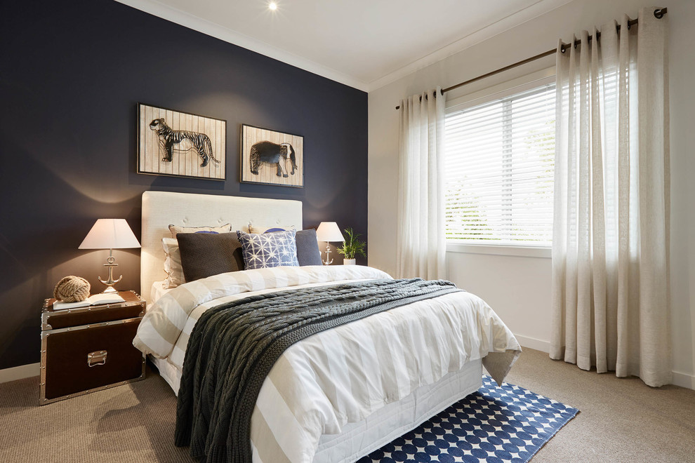 Inspiration for a coastal bedroom remodel in Melbourne