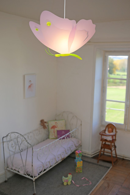 R&M Coudert Butterfly Ceiling light for Kids, Pink and Lime - Contemporary  - Bedroom - Paris - by R&M Coudert | Houzz UK