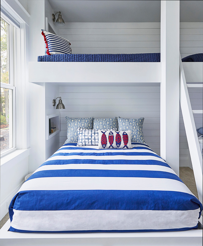 Inspiration for a coastal bedroom in Raleigh.