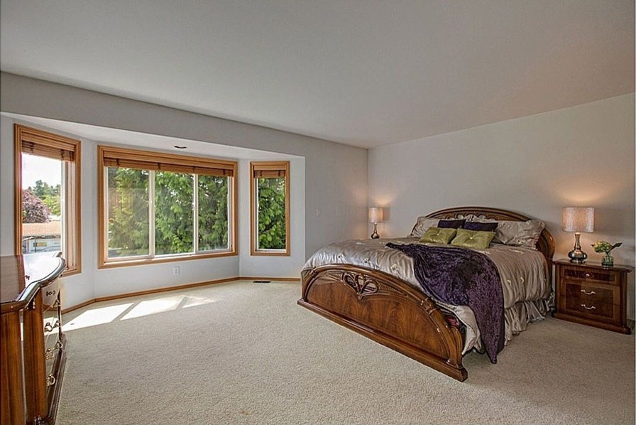 Photo of a traditional bedroom in Seattle.