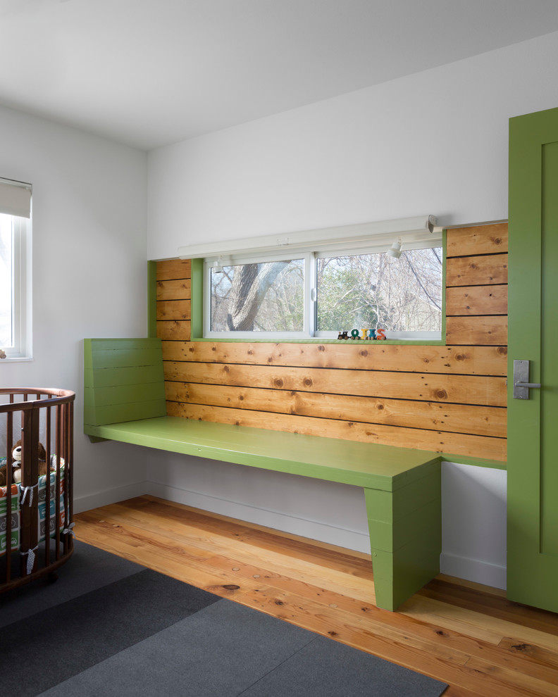 Inspiration for a contemporary bedroom remodel in Austin