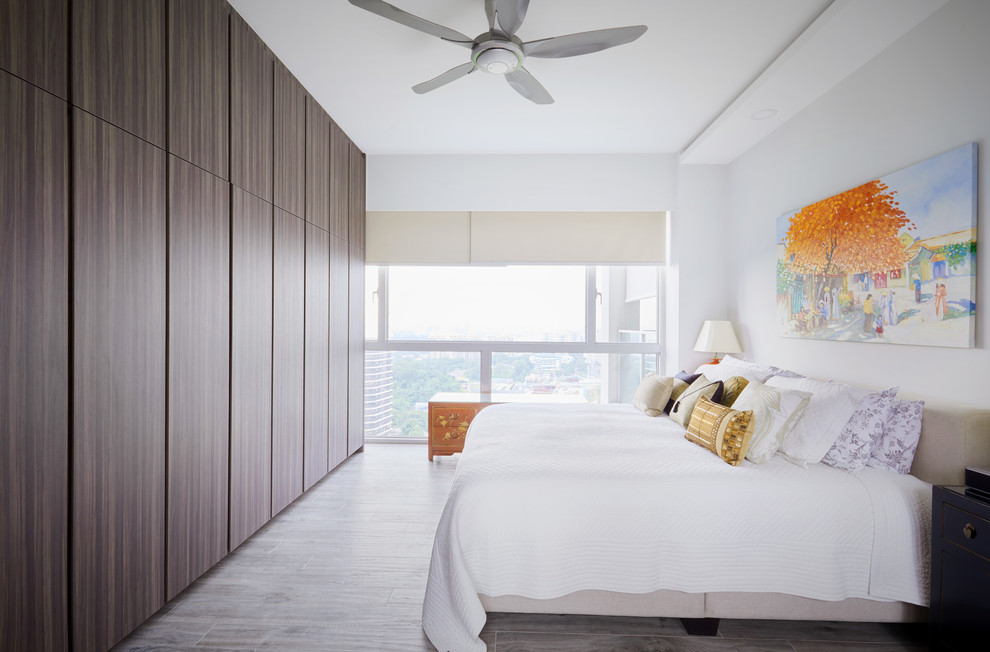 Design ideas for a world-inspired bedroom in Singapore.
