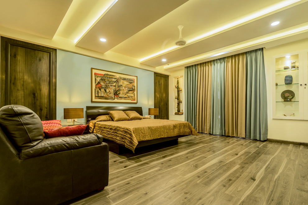 This is an example of a world-inspired bedroom in Hyderabad.