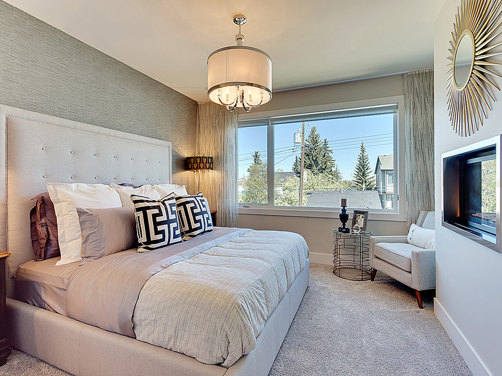 Richmond Luxury Showhome Transitional Bedroom Calgary by