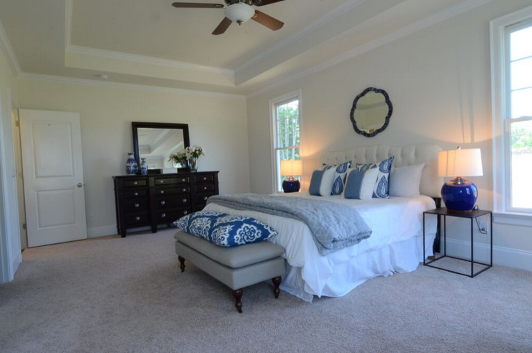 Example of a trendy bedroom design in Charlotte