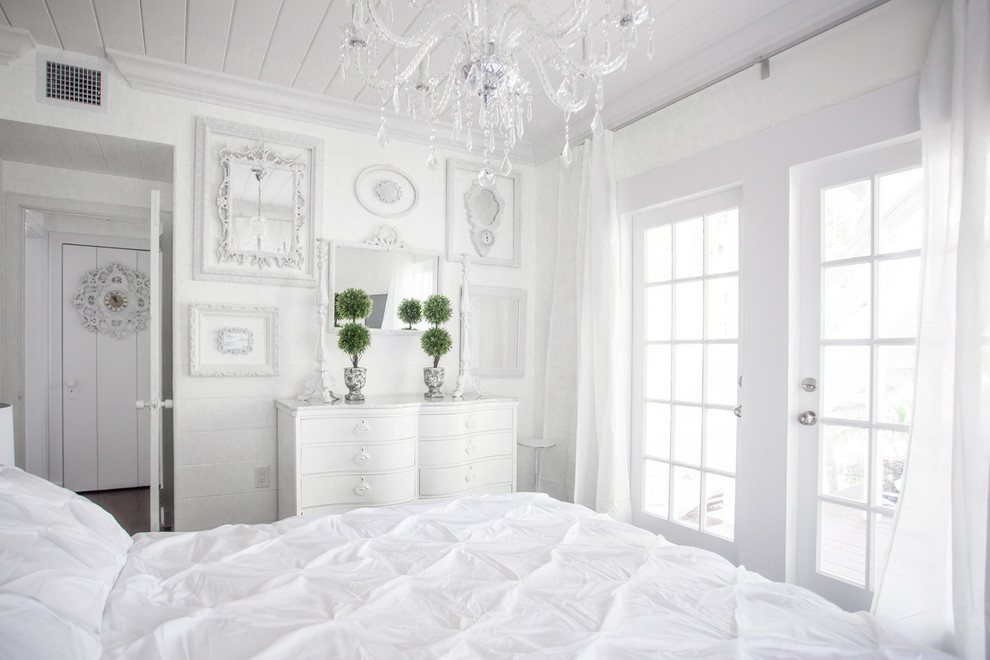 Bedroom - shabby-chic style bedroom idea in Miami