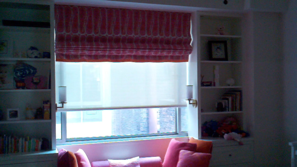 Romans and Roller shades Madison Ave, NY Victorien Chambre New