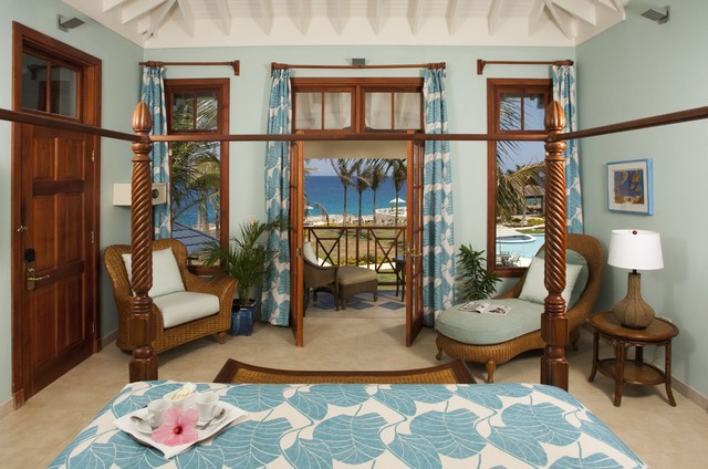 Romantic Jamaican Villa - Beach Style - Bedroom - Other - by Allison Henry Interior  Design