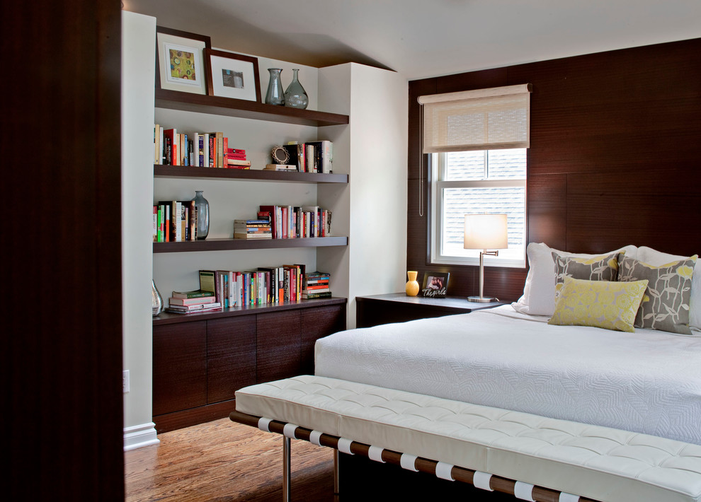 Inspiration for a contemporary bedroom remodel in Detroit