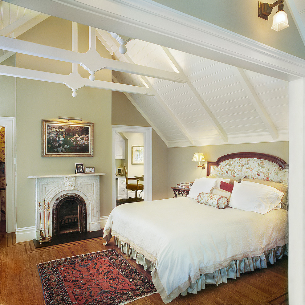 This is an example of a victorian bedroom in San Francisco.