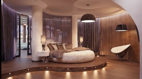 Example of a trendy bedroom design