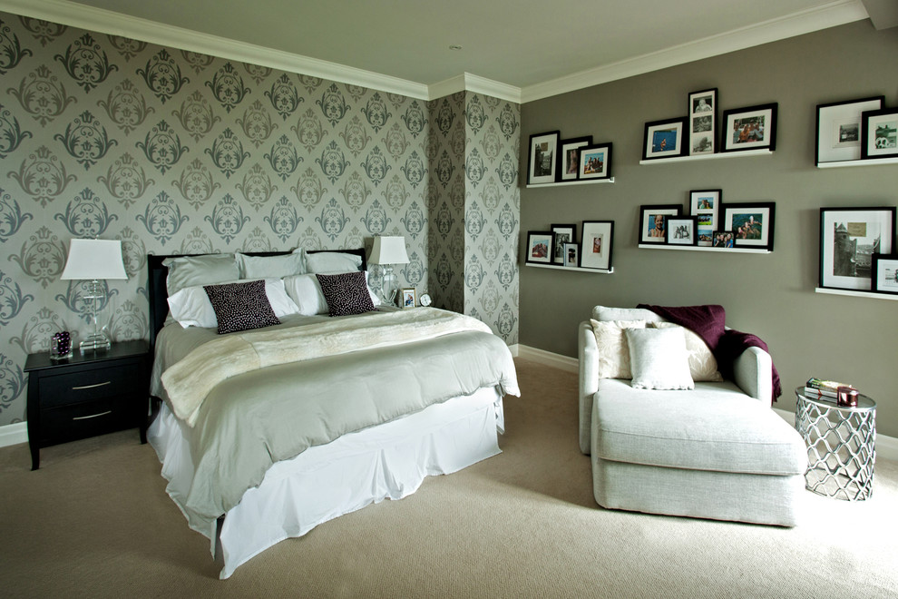 Royal Oak Bedroom Design & Sitting Area Transitional Bedroom