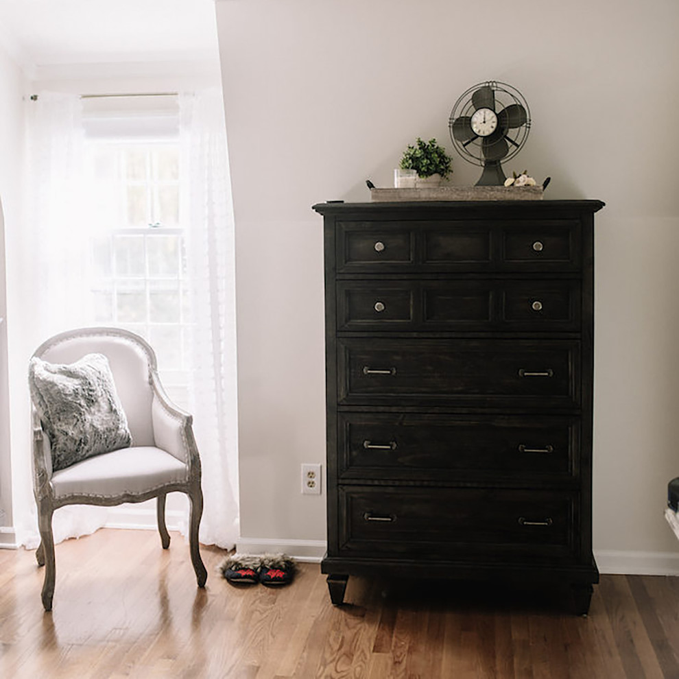 Rustic Farmhouse Master Bedroom Farmhouse Bedroom New York by