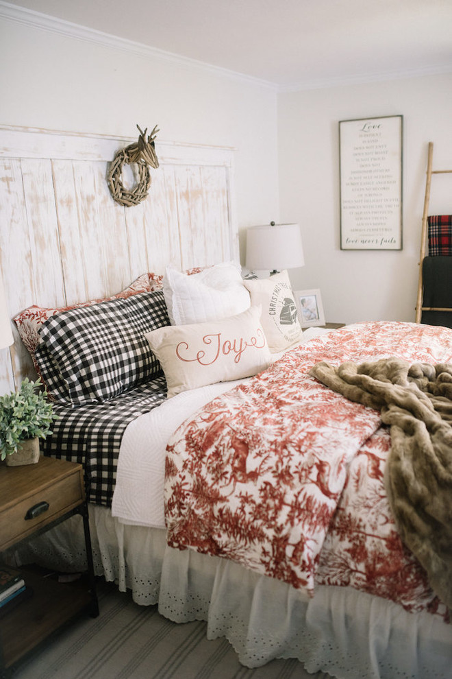 Rustic Farmhouse Master Bedroom Farmhouse Bedroom New York by