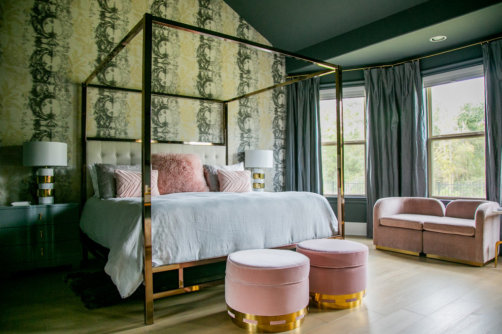 Rustic Glam Transitional Bedroom Houston by Pure Interior