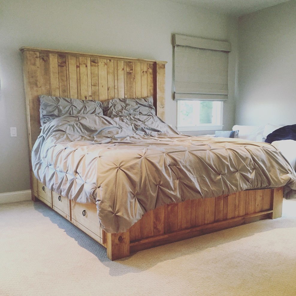 This is an example of a rustic bedroom in Orange County.