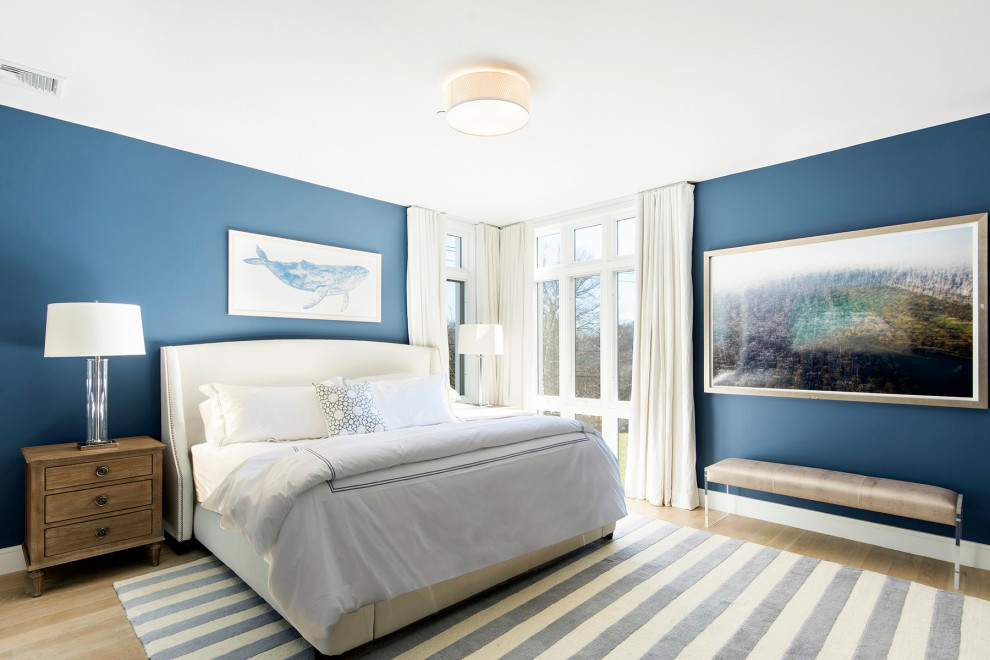 Стильный дизайн: спальня в морском стиле - последний тренд