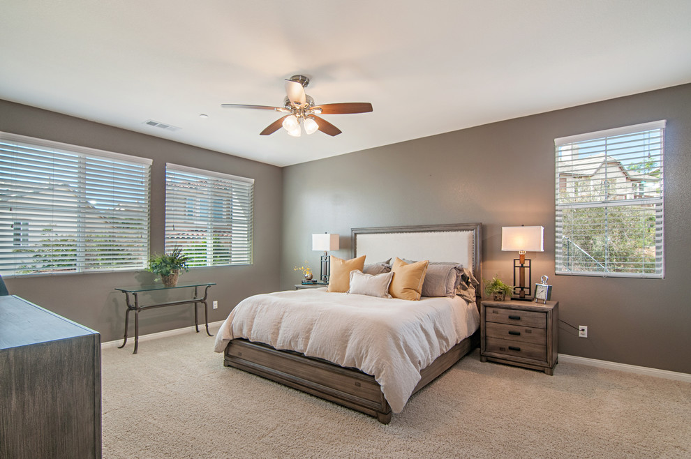 Inspiration for a transitional bedroom remodel in San Diego