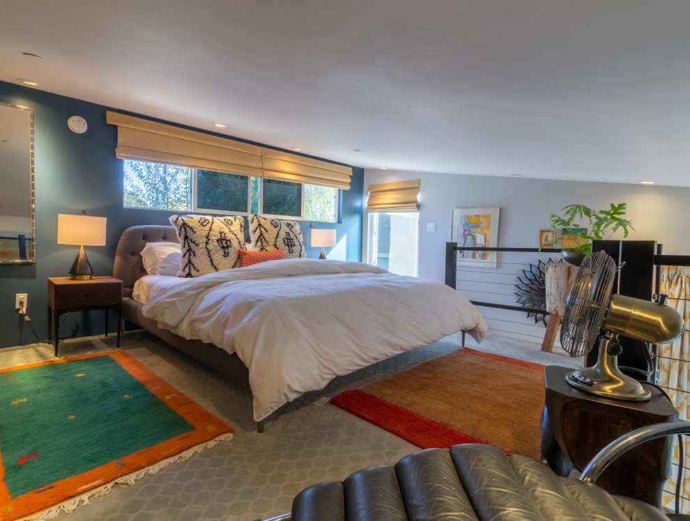 This is an example of a contemporary bedroom in San Luis Obispo.
