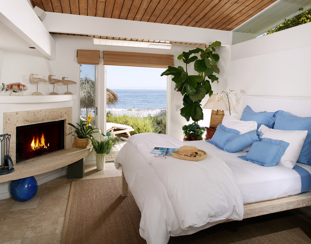Inspiration for a tropical bedroom remodel in Santa Barbara