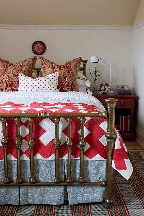 Example of a cottage chic bedroom design in Toronto