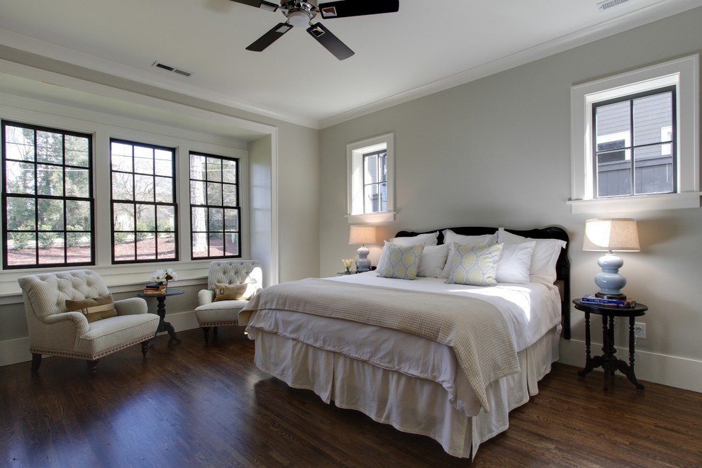 This is an example of a traditional bedroom in Raleigh.
