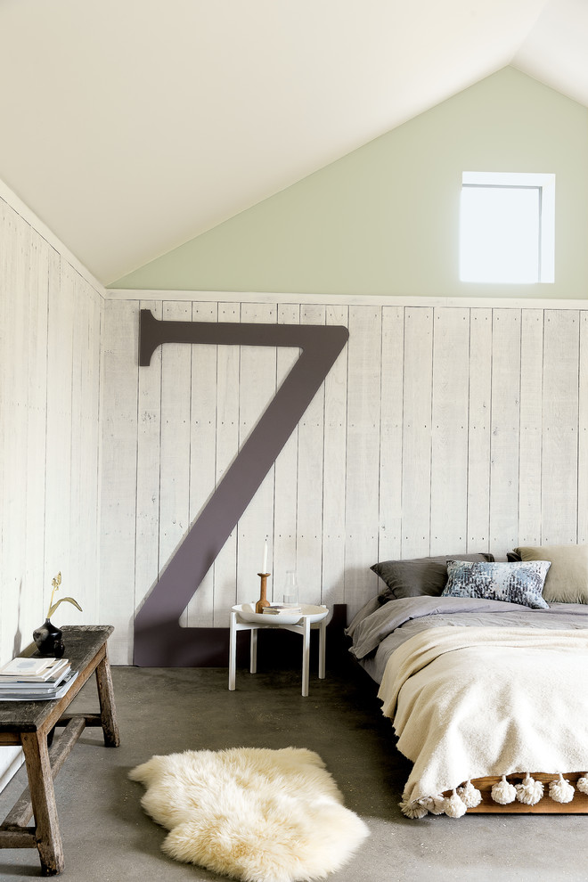 バッキンガムシャーにある北欧スタイルのおしゃれな寝室のインテリア