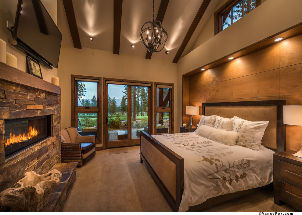 This is an example of a contemporary bedroom in Sacramento.