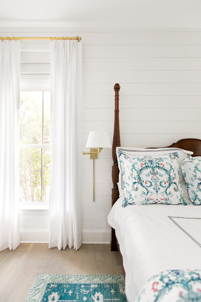 Photo of a nautical bedroom in Charleston.