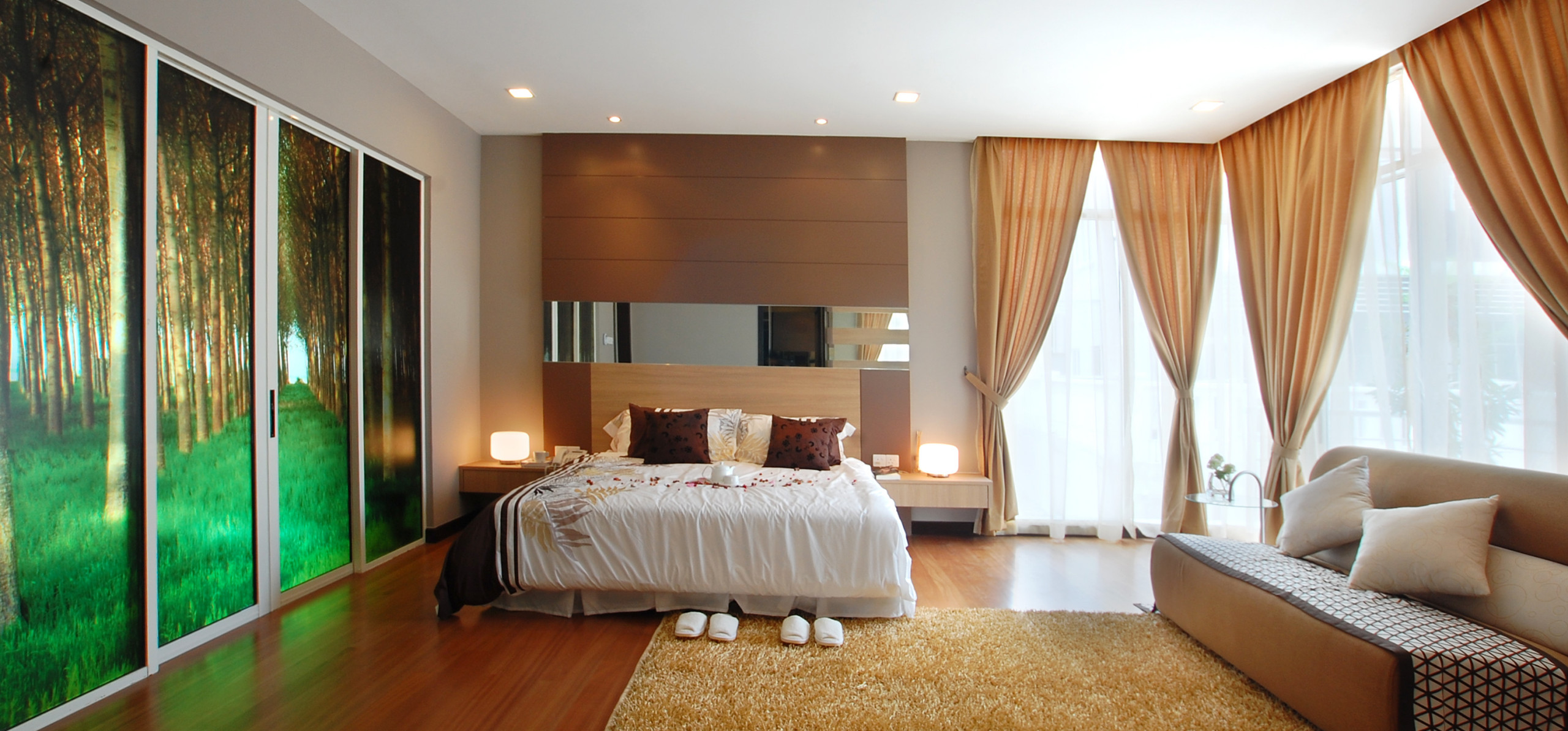 75 asiatische schlafzimmer mit brauner wandfarbe ideen & bilder