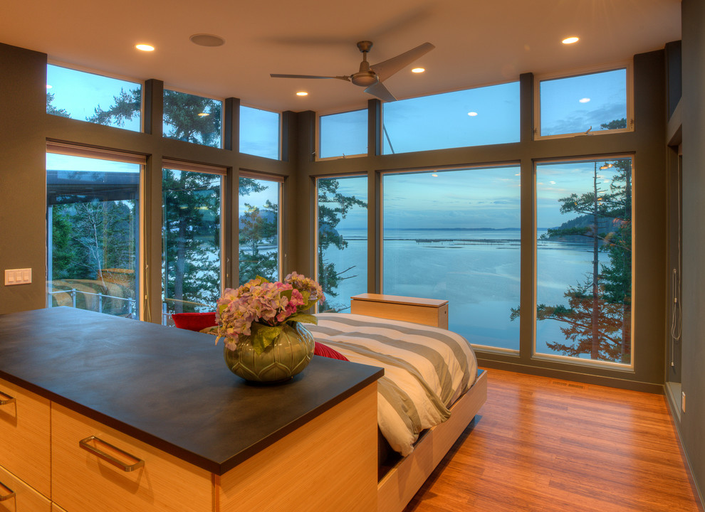 Shelter Bay High Bluff Waterfront, La Conner WA Modern Bedroom