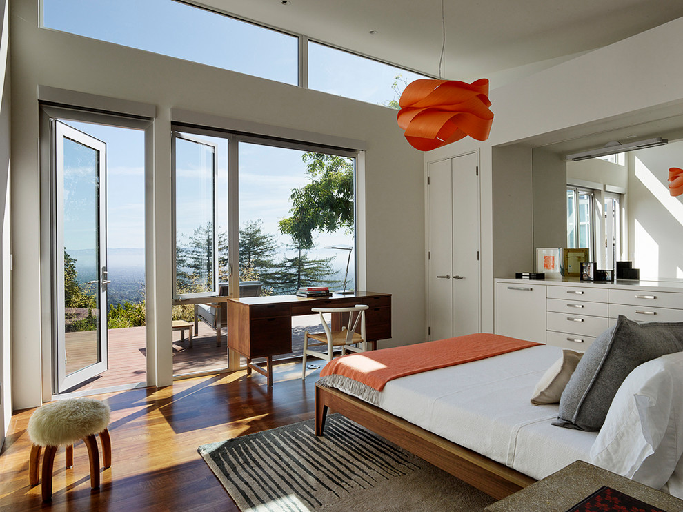 Large contemporary bedroom in San Francisco.