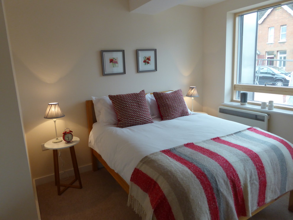 Bedroom - contemporary bedroom idea in Sussex