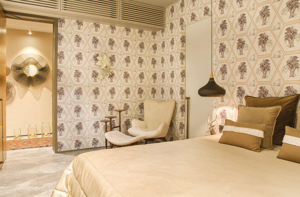 ムンバイにあるコンテンポラリースタイルのおしゃれな寝室