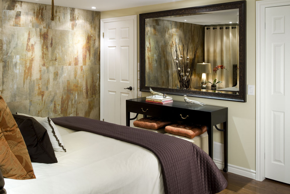 Inspiration for a modern bedroom remodel in Omaha