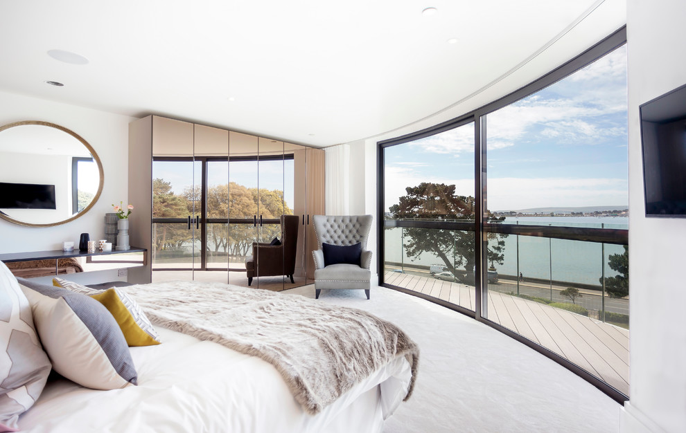 Photo of a contemporary bedroom in Dorset.