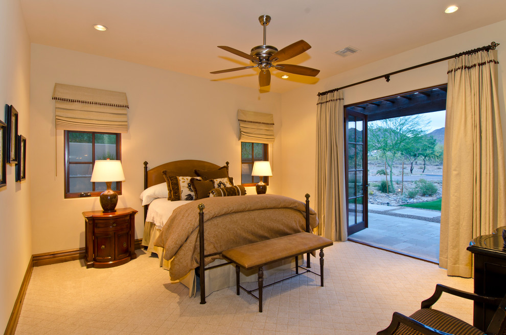 This is an example of a mediterranean bedroom in Phoenix.