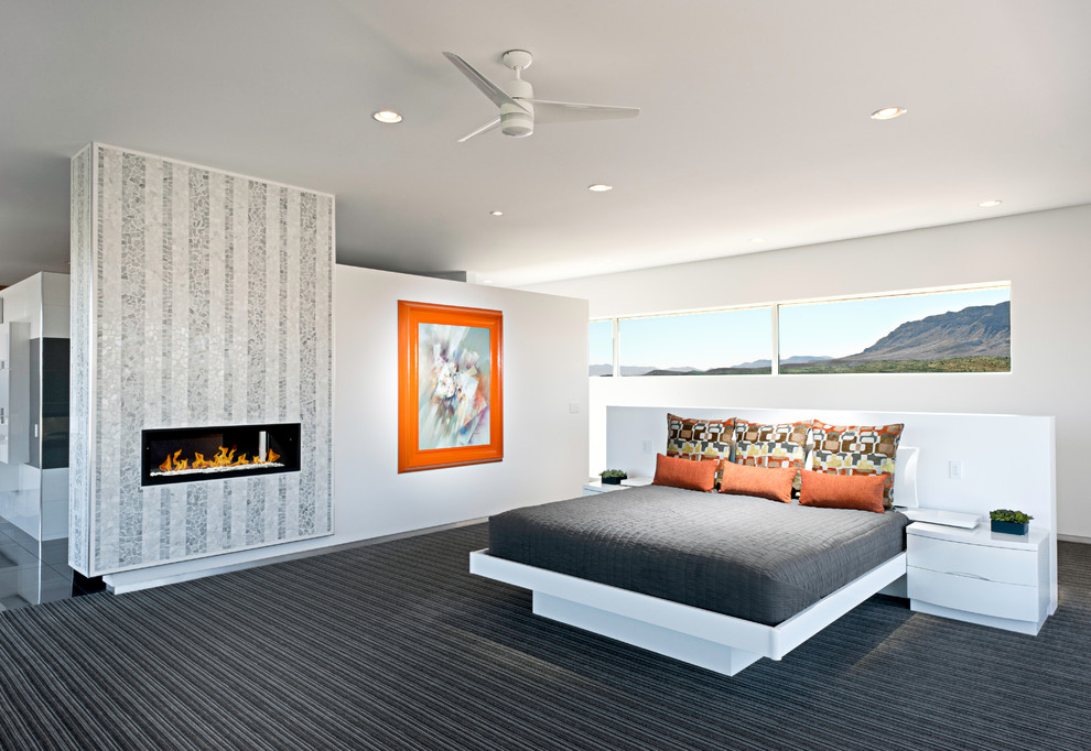 ラスベガスにあるコンテンポラリースタイルのおしゃれな寝室のインテリア