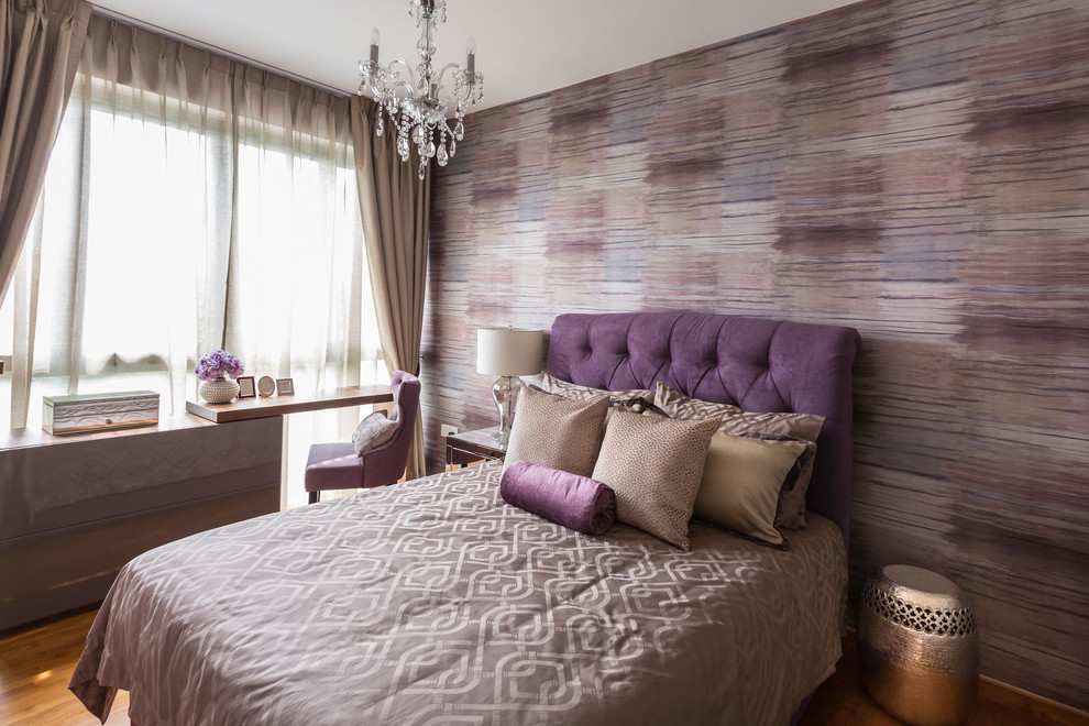 Sky Park Residence, Singapore Traditional Bedroom Singapore by Interior Design Journey