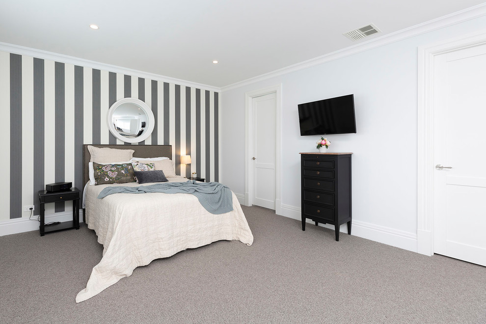 Minimalist bedroom photo in Sydney
