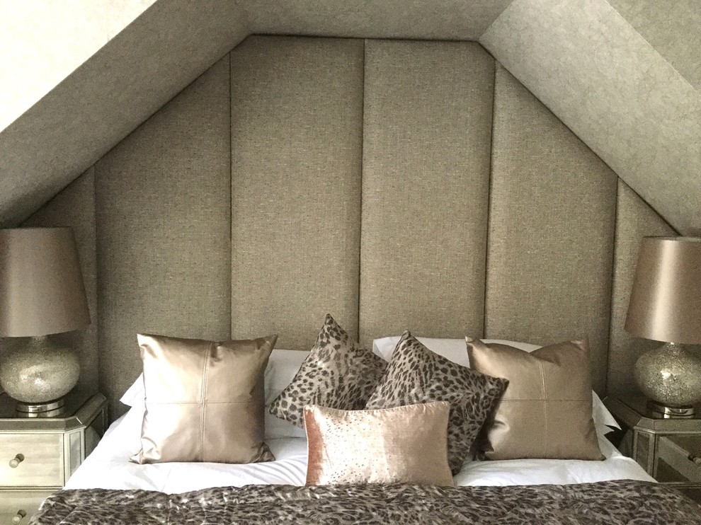 グラスゴーにあるコンテンポラリースタイルのおしゃれな寝室のインテリア