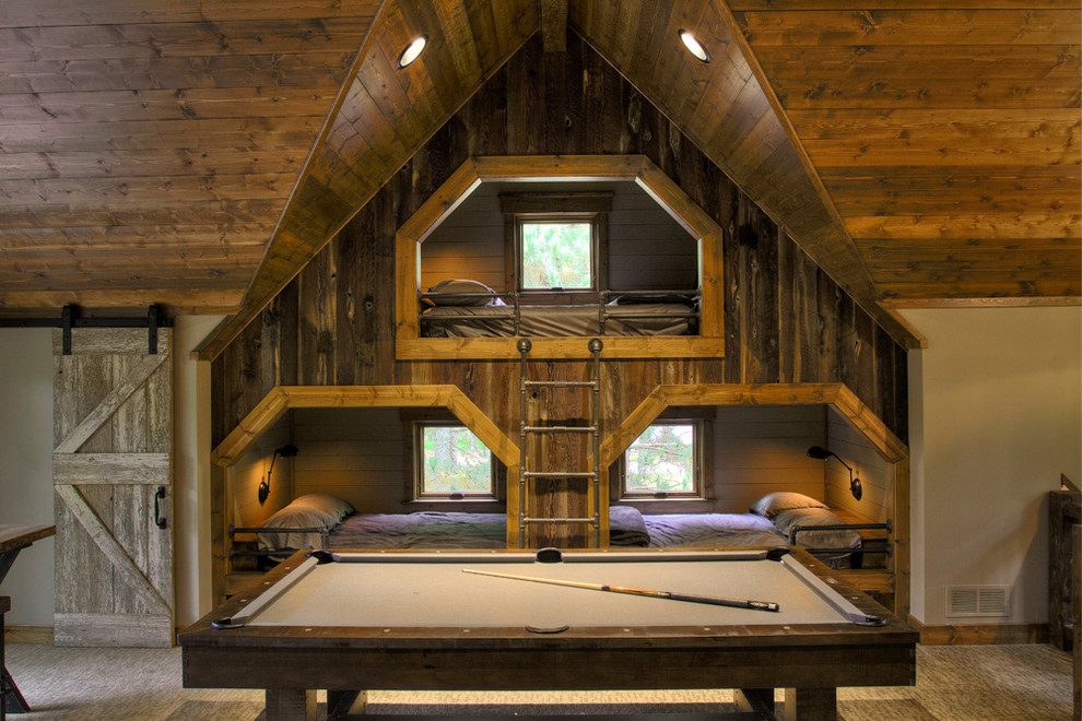 Mountain style bedroom photo in Minneapolis