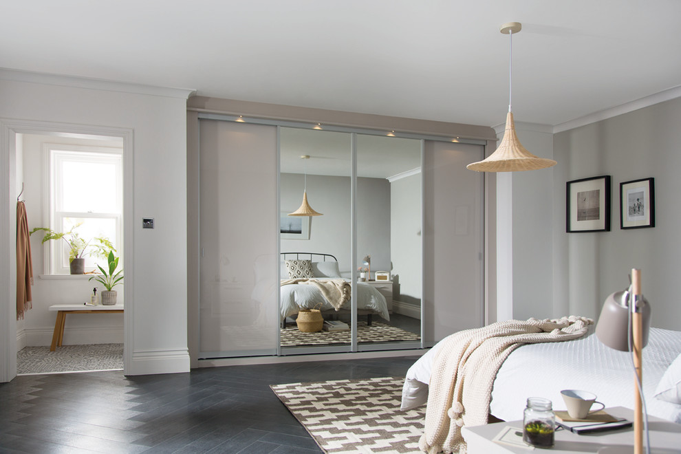 Contemporary bedroom in West Midlands.