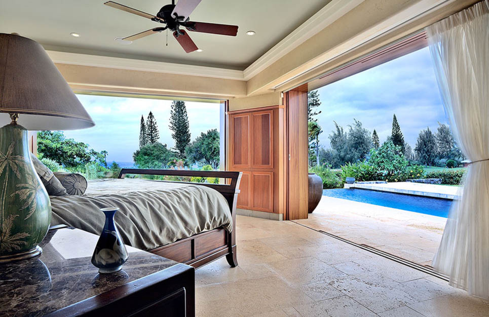 Tropical bedroom in Los Angeles.