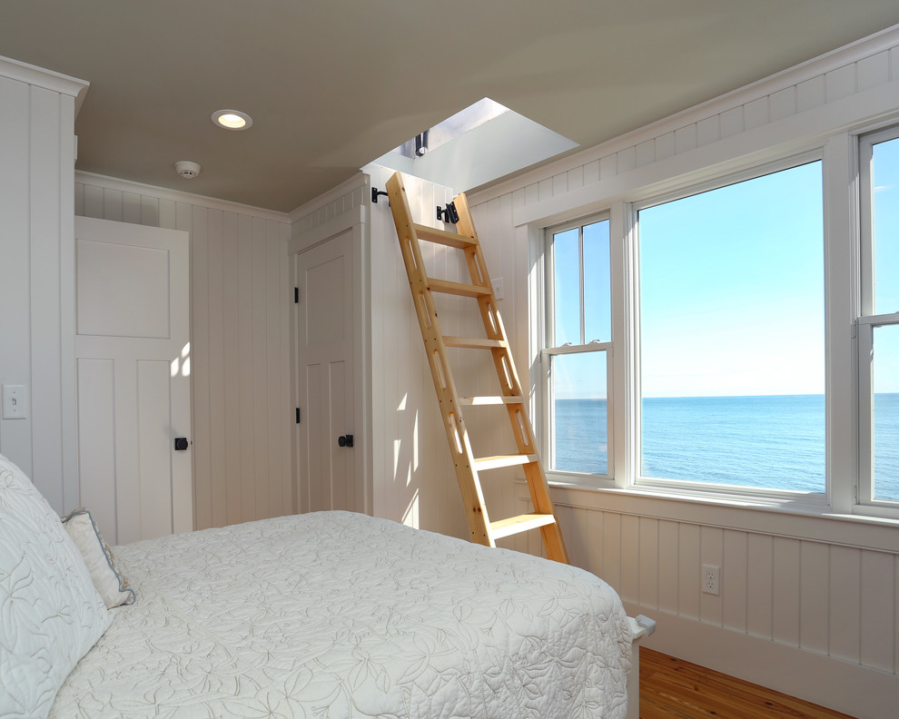 Beach style bedroom photo in Boston
