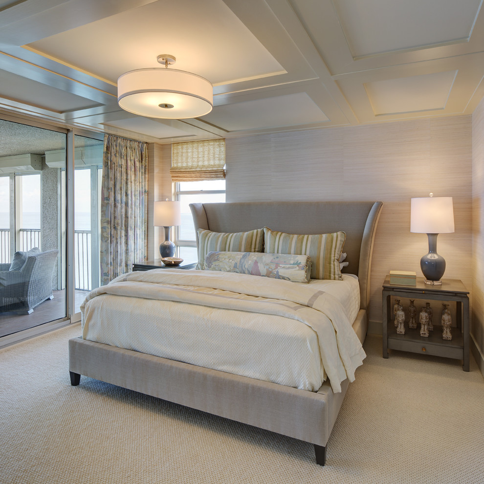 Inspiration for a coastal bedroom remodel in Miami