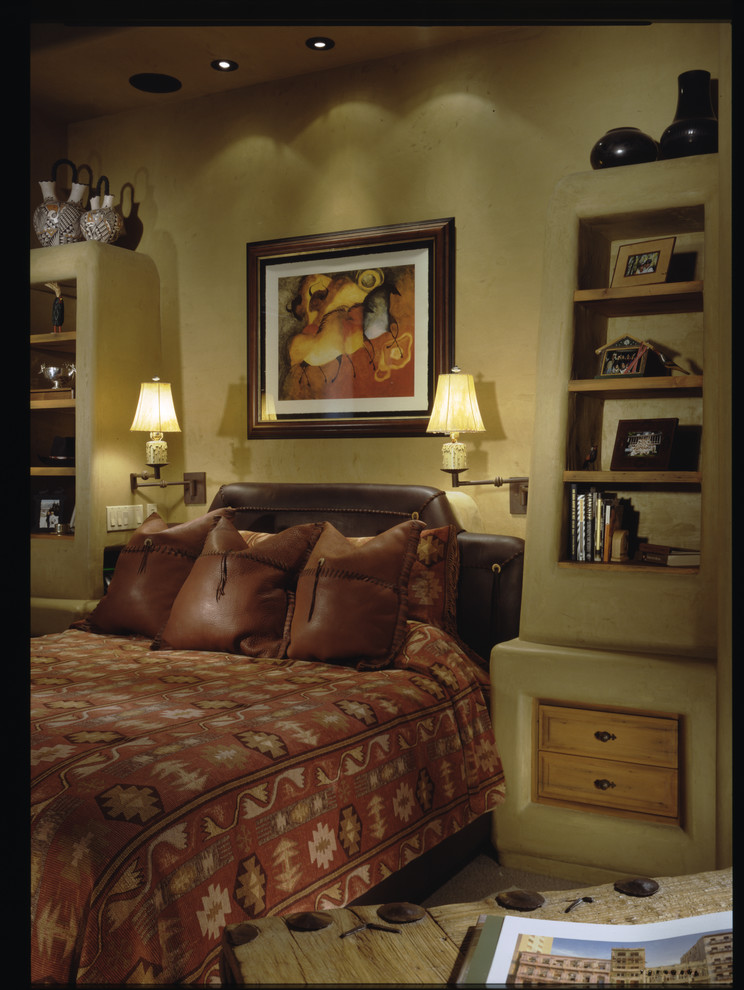 This is an example of a mediterranean bedroom in Denver.