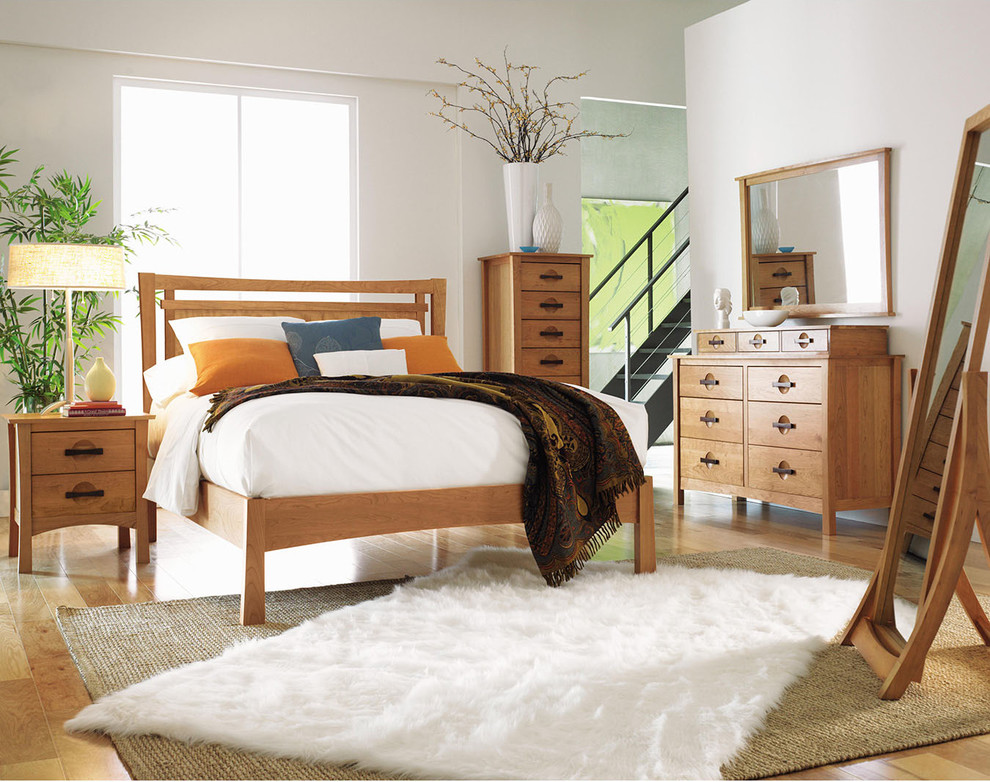 Solid Wood Craftsman Style Beds Transitional Bedroom San