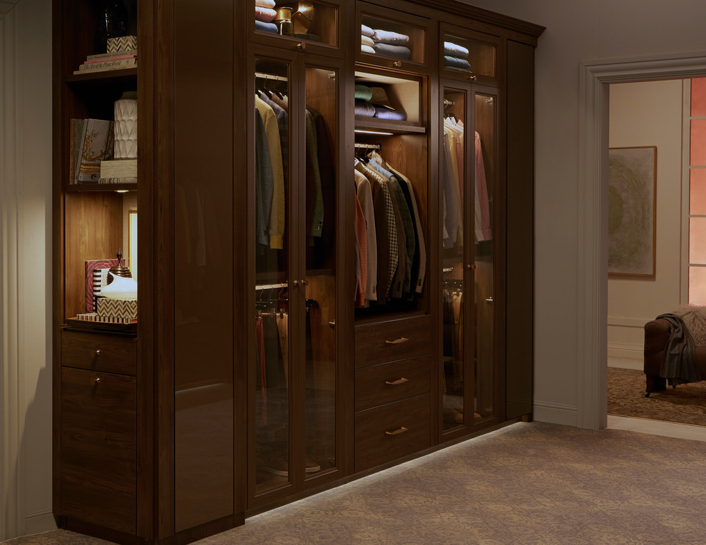 Sophisticated Couple's Walkin Closet Transitional Bedroom Other