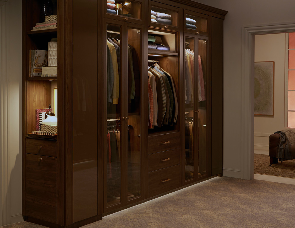 Example of a huge transitional closet design in Other